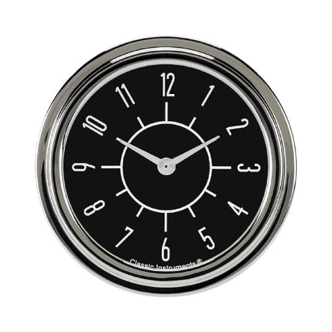 Classic Instruments Six Pack Gauge Sets SX92BSLF Gauge, Analog, Series, Clock, 12 Hour, 2 5/8 in. Diameter, Black Face, Full Sweep, Each