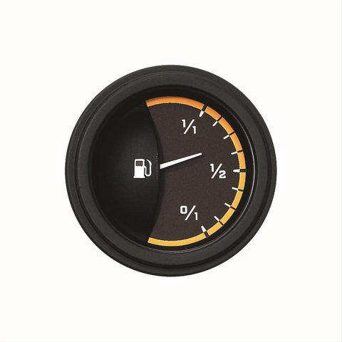 Classic Instruments Auto Cross Yellow Series Gauges AX11YBLF Gauge, Series, Fuel Level, Empty-Full, 2 1/8 in., Black/Yellow Face, Analog, Electrical, Each