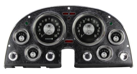 Classic Instruments 1963-67 Corvette Package Gauge Sets CO63AT Gauges, All-American Tradition Style, Speedometer, Tach, Water Temperature, Black Face, Analog, Chevy, Kit