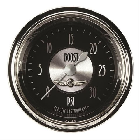 Classic Instruments All-American Tradition Series Gauges AT142SHC Boost Gauge, AMER TRAD 2" BOOST, 30psi ELECTRIC, FULL SWEEP