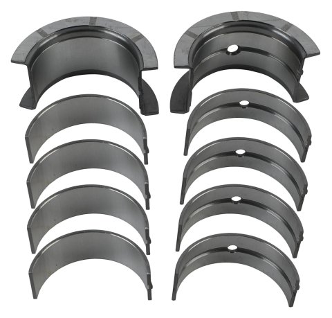 King SI-Series Main Bearings MB 556SI 001 Bearings, 1/2 Groove, .001 in. Crankshaft Undersize, Bi-metal, Silicon Aluminum, Chevy, Big Block, Set of 5
