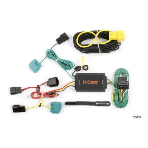 CURT Custom Wiring Connector Harnesses for 2009 JOURNEY - 56037 Vehicle Towing Harness Adapter, T-Connector, 3-Wire System, Circuit Protected Converter, Dodge, Each