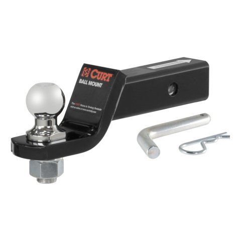 CURT Ready-Tow Ball Mounts 45034 Receiver Hitch Mount, Trailer Hitch Mount, Loaded Mount, 2 in.Drop