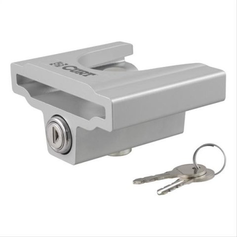 CURT Coupler Locks 23079 Lock, Aluminum, Gray, 2 Keys, 1 7/8 in., 2 in. Ball, Each