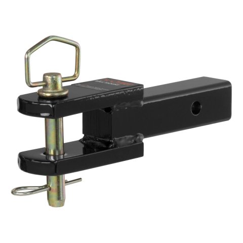 CURT Clevis Pin Ball Mounts 45821 Receiver Hitch Mount, Steel, Black Powdercoated, 2 in. Square, .750 in. Hole, Hitch Pin/Clip, Each