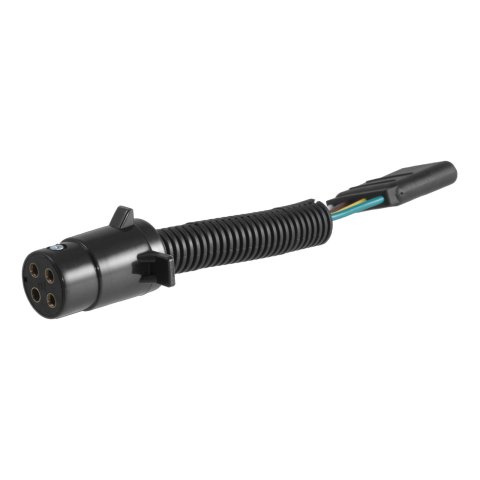CURT Trailer Harness Adapters 57225 Vehicle Towing Adapter, Adapter, 4-Way Flat/4-Way Round, Plastic, Universal, Each