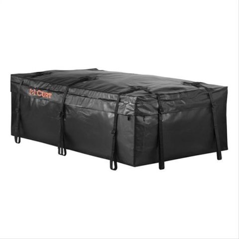 CURT Extended Roof Rack Cargo Bags 18221 Storage Bag, Bag, 21 cu. ft. Capacity, Vinyl, Black, 34 in. Width, 59 in. Length, 18 in. Height, Each