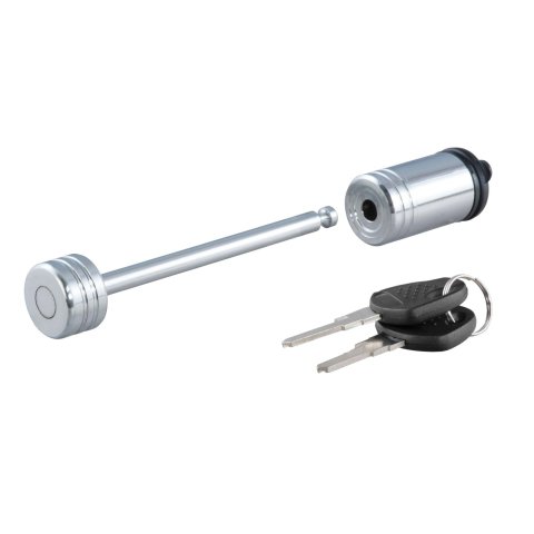 CURT Coupler Locks 23523 Latch Lock, 1/4 in. Diameter Shank, 3.375 in. Long Shank, Steel, Chrome, Each