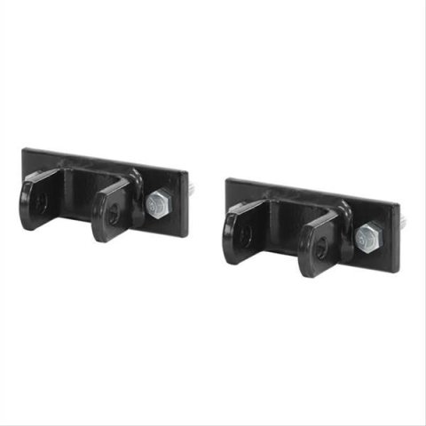 CURT Adjustable Tow Bar Brackets 19748 Bumper Bracket Replacement, Bar, Black Powdercoated, Pair