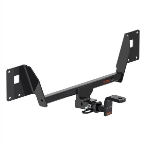CURT Class 1 Receiver Hitch 115643 Hitch, Rear, 1, 1/4 in. Square, 200 lb. Max Tongue, 2,000 lb. Max Trailer, Square Tube Welded, Black Powdercoated, VW, Each