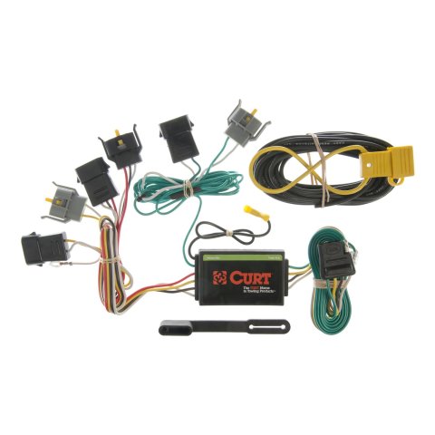 CURT Custom Wiring Connector Harnesses for 1995-2001 EXPLORER, 1997-2001 MOUNTAINEER - 55345 Vehicle Towing Harness Adapter, T-Connector, 3-Wire System, Circuit Protected Converter, Ford/Mercury, Each
