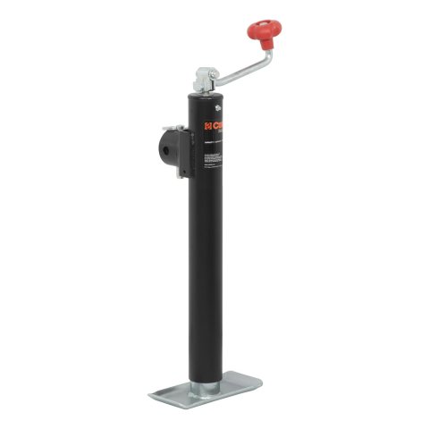 CURT Pipe-Mount Swivel Jacks 28322 Trailer Jack, Pipe Mount, Weld On, 2,000 lb. Capacity, 15 in. Travel, Steel, Painted, Top Wind, Each