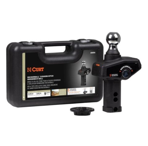 CURT Rockerball Cushioned Hitch Trailer Balls 60654 Ball, Gooseneck Rockerball, Steel, Chome Ball, 2 5/16 in. Ball, 30,000 lbs., Each