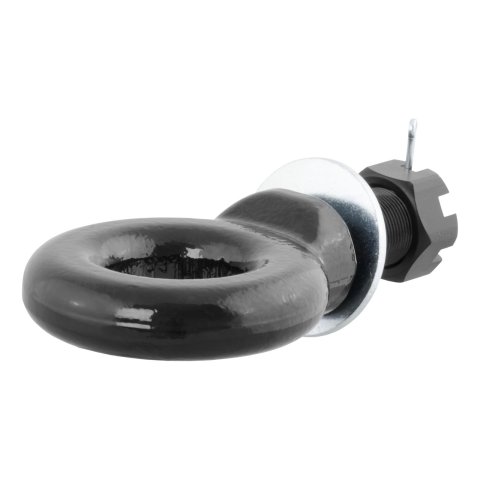 CURT Forged Alloy Stud-Style Lunette Eyes 48520 Eye, 15,000 lbs. GTW, 2 1/2 in. Eye Diameter, Steel, Black, Each