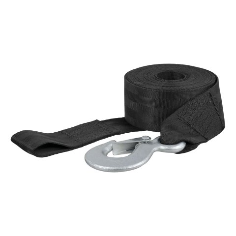 CURT Winch Straps 29451 Strap, 2 in. x 20 ft., Nylon, Black, 1,100 lbs. Work Load Limit, Marine, Each