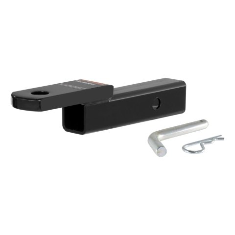 CURT Powdercoated Ball Mounts 45012 Receiver Hitch Mount, Steel, Black, 2 in. Square, 2 in. Drop, .750 in Rise, 8.25 in Length, Each