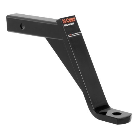 CURT Powdercoated Ball Mounts 45110 Receiver Hitch Mount, Black, 2 in. Square, 10 in. Drop, 8 in. Rise, 8.25 in. Length, Each