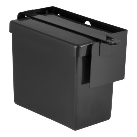 Curt Manufacturing Battery Boxes and Trays 52090 Box, Polyethelyne, Black, Trailer Brake Breakaway System, Flat Surface Mount, Lockable, with Bracket