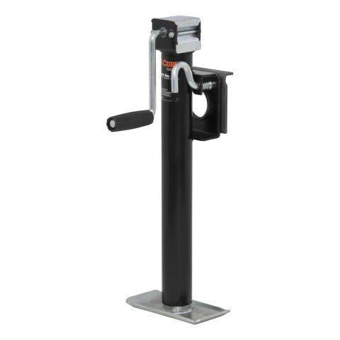 CURT Bracket Mount Swivel Jacks 28306 Trailer Jack, Mount, 2,000 lb. Capacity, 15 in. Travel, Steel, Painted, Side Wind, Each