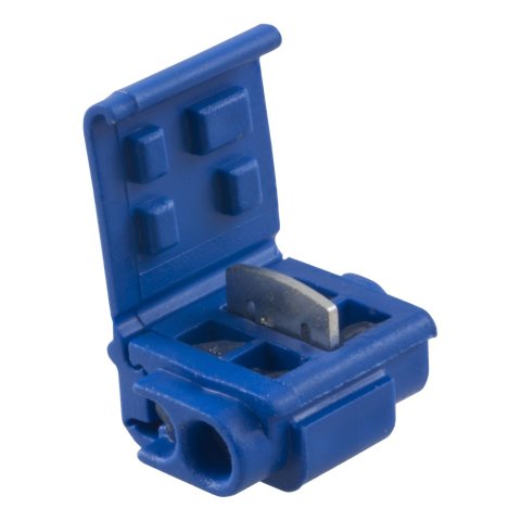CURT Snap Locks 59956 Wiring Connectors, Locks, Scotch Lock Style, 14 To 18-gauge, Blue, Set of 100