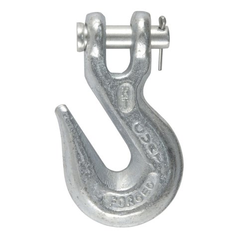 CURT Clevis Grab Hooks 81350 Safety Chain, Hook, 3/8 in., 5,400 lb. Workload, Zinc, Each