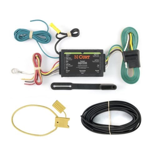 CURT Custom Wiring Connector Harnesses 59190 Towing Harness Adapter, 3-Wire to 2-Wire Powered Converter, 7.5 amp Taillight, Kit