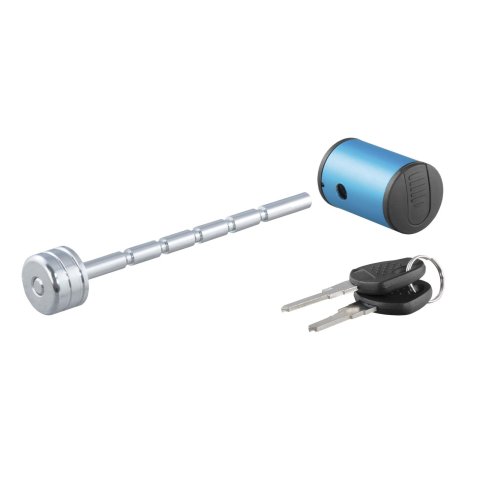 CURT Coupler Locks 23503 Latch Lock, Steel, Chrome, 1/4 in. Diameter, 1-3 in. Span, Two Keys, Each