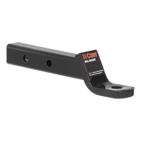 CURT Dual-Length Ball Mounts 45220 Receiver Hitch Mount, Black, 2 in. Square, 2 in. Drop, .750 in. Rise, 7.50 in. or 10.50 in. Length, Each