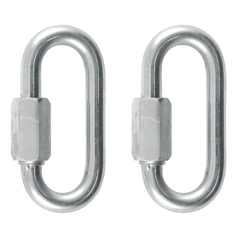 CURT Trailer Safety Chain Quick Links 82903 Chain, Links, Steel, Zinc Plated, 5/16 in. Diameter, 1,760 lb. Break Force, Pair
