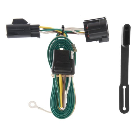 CURT Custom Wiring Connector Harnesses for 2007-2017 WRANGLER, 2018 WRANGLER JK - 55124 Vehicle Towing Harness Adapter, T-Connector, 2-Wire System, Jeep, Each