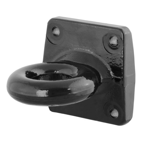 CURT Forged Alloy Mount Style Lunette Eyes 48550 Eye, 35,000 lbs. GTW, 2 1/2 in. Eye Diameter, 6 in. Base Length, 6 in. Base Width, Steel, Black, Each