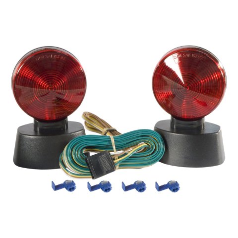 CURT Magnetic Towing Lights 53200 Auxiliary Light, Light, 20 ft. cord, 4-Way Flat Plug, Kit