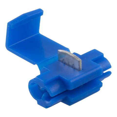 CURT Snap Locks 58280 Wiring Connectors, Locks, Scotch Lock Style, 1-pin, Female, 14 To 18-gauge, Blue, Set of 100