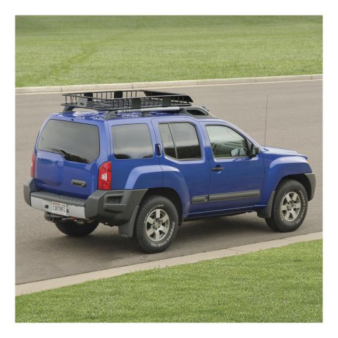 CURT Roof-Mounted Cargo Baskets 18117 Rack Extension, Roof Mounted, Steel, Black Powdercoated, 37 in. width, 21 in. length, 4 in. Height, Kit