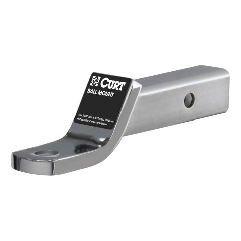 CURT Chrome Plated Ball Mounts 45290 Receiver Hitch Mount, Chrome, 2 in. Square, 2 in. Drop, .750 in. Rise, 8.25 in. Length, Each