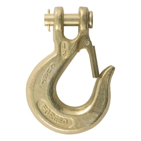CURT Safety Chain Hooks 81910 Chain, Clevis Grab Hook, 1/2 in., 35,000 lb. Workload, Zinc, Each
