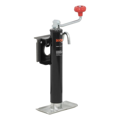 CURT Bracket Mount Swivel Jacks 28301 Trailer Jack, Mount, 2,000 lb. Capacity, 10 in. Travel, Steel, Painted, Top Wind, Each