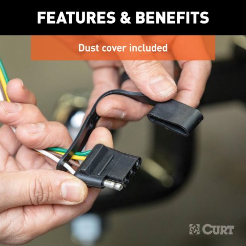 CURT Custom Wiring Connector Harnesses for 2020-2025 COROLLA - 56454 Vehicle Towing Harness Adapter, Trailer Kit, Harness, 4-Way Flat Output, Toyota Corolla, Each
