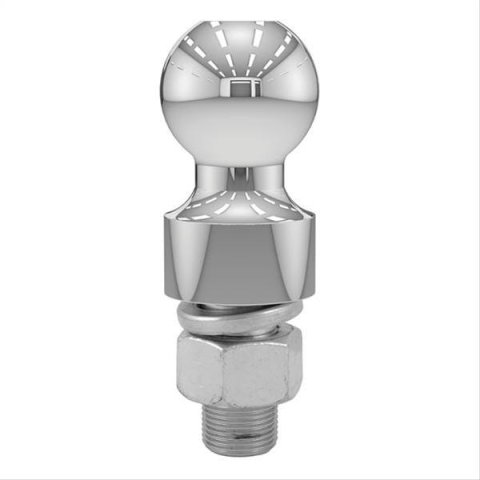 CURT Hitch Balls 40033 Ball, Chrome, 2 in. Ball, 1 in. Diameter Shank, 2.125 in. Length Shank, 6,000 lbs., Each