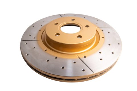 Disc Brakes Australia USA LLC Brake Rotors DBA2120X Street Gold Cross-drilled/slotted KP [ Ford Focus XR5 06-11, ST 12-> ST2 15-> + Volvo S40 F ]