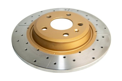 Disc Brakes Australia USA LLC Brake Rotors DBA2823X Street Gold Cross-drilled/slotted SLD [ Audi A5 & Q5 09-> R ]