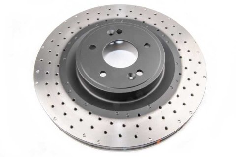 Disc Brakes Australia USA LLC Brake Rotors DBA43342XD 4000 Crossdrilled/Dimpled KP [ Kia Stinger Series CK GT, 330S & 330Si 3.3L V6 07/17-> F ]