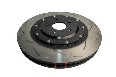 Disc Brakes Australia USA LLC Brake Rotors DBA52379BLKLS 5000 Fully Assembled 2-piece Black Hat T3 Slot Left Hand CV [ NISSAN R35 GTR 12 -> F ]
