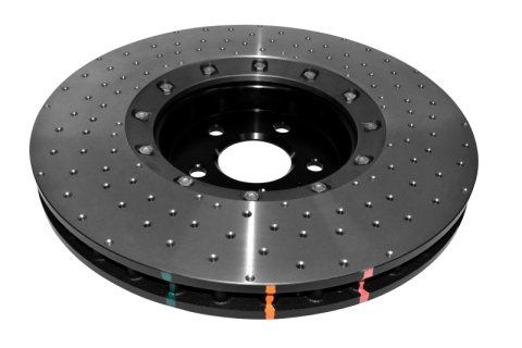 Disc Brakes Australia USA LLC Brake Rotors DBA52774BLKXD 5000 Fully Assembled 2-piece Black Hat Cross Drilled/Dimpled 380mm x 36mm KP [ Audi SQ5 3.0L 15-17 A8 Quattro 4.0L 14-17 F]