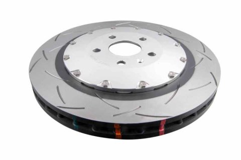 Disc Brakes Australia USA LLC Brake Rotors DBA53912SLVS 5000 Fully Assembled 2-piece Clear Anodised Hat T3 slotted KP [ Audi TT RS Coupe & Roadster FV 07/17-> F ] rings 52844.1S