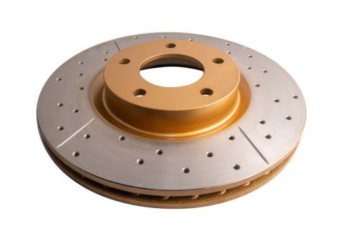 Disc Brakes Australia USA LLC Brake Rotors DBA2956X Street Gold Cross-drilled/slotted [ Mazda 3 SP23 03-08 F ]