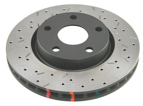 DBA HD Series 4000XS Brake Rotors for 2003-2005 VIPER - DBA42448BLKXS 4000 Cross Drilled/Slotted Rotor, Black Hub