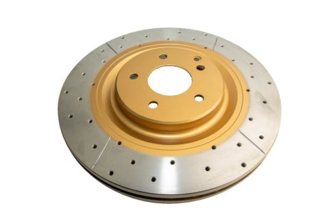 Disc Brakes Australia USA LLC Brake Rotors DBA2696X Street Gold Cross-drilled/slotted KP [ Mercedes C class AMG CLK 350/500/AMG SLK AMG F ]