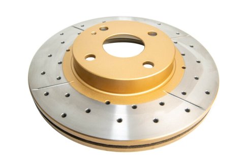 Disc Brakes Australia USA LLC Brake Rotors DBA533X Street Gold Cross-drilled/slotted [ Ford Laser 90-00 F ]