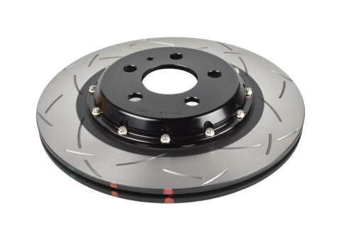 Disc Brakes Australia USA LLC Brake Rotors DBA53943BLKS 5000 Fully Assembled 2-piece Black T3 Slotted KP [ TESLA MODEL 3 PERFORMANCE 05/19-> R ]